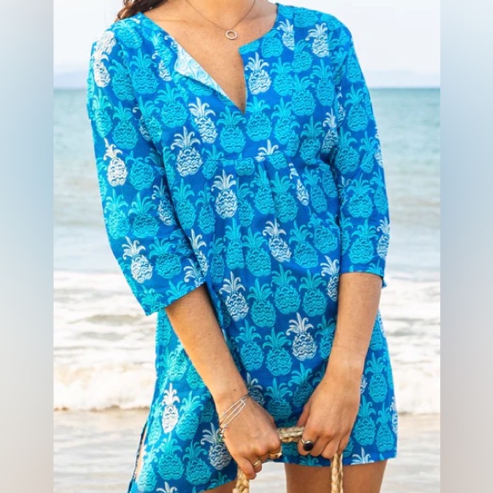West Indies Wear MAHALO Cotton Beach Tunic Cover Up XXL